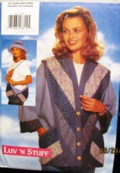 4423 STRIP QUILTED HAT, PURSE, LONG JACKET PATTERN S-L